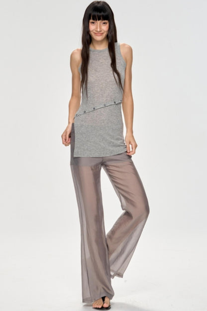 Low-Waist Wide-Leg Trousers