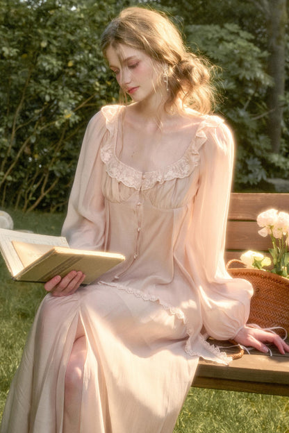 Elegant Vintage Tencel Air Fabric Two-Piece Set-Up