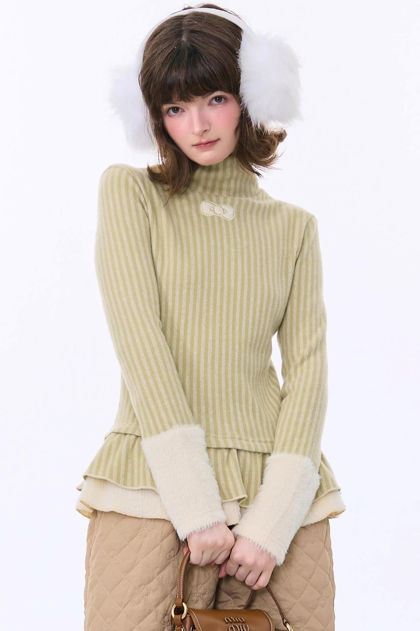 American Retro Striped Knit Top