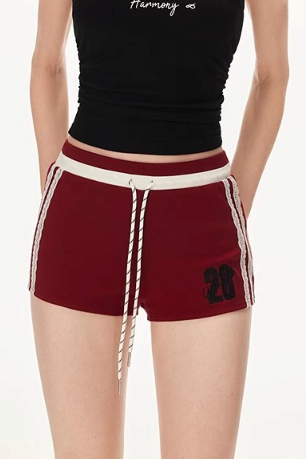 Embroidered College Shorts
