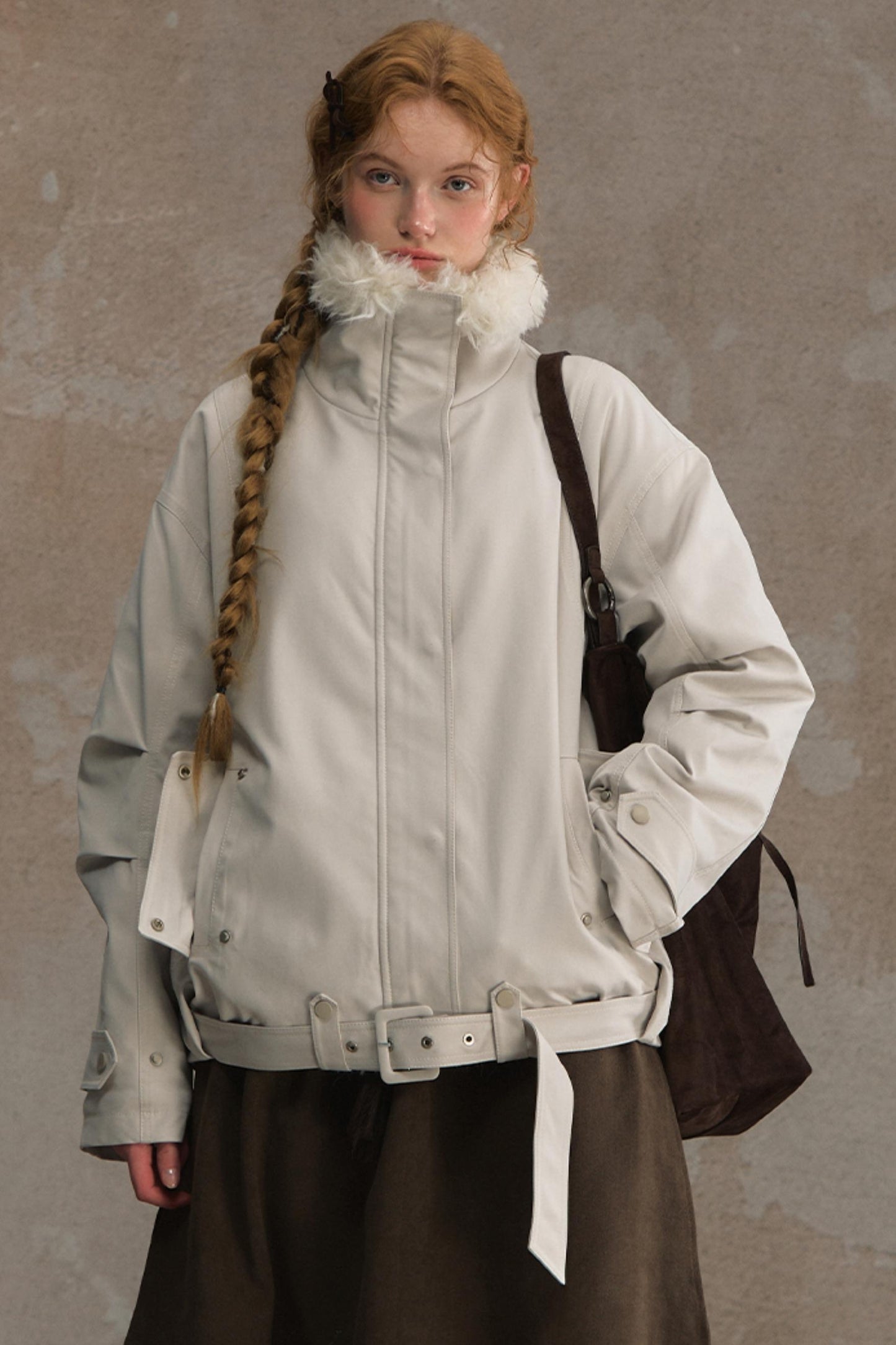 Time Traveler Fur Collar Jacket