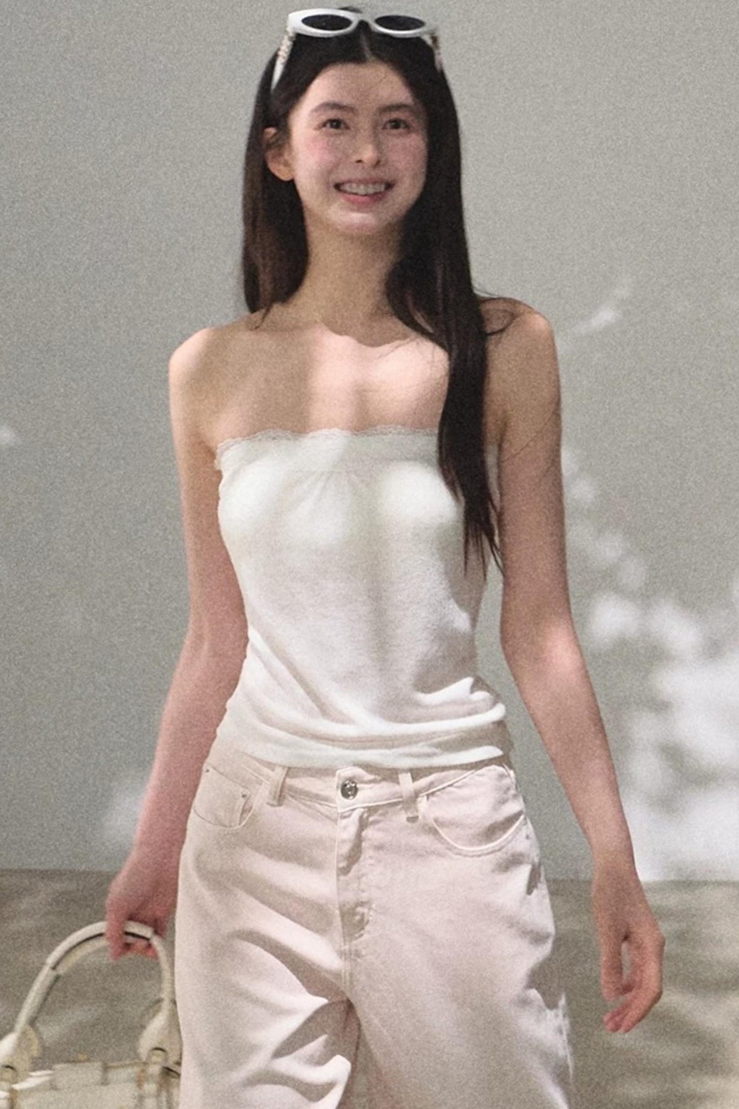 Linen Lace Off-Shoulder Top