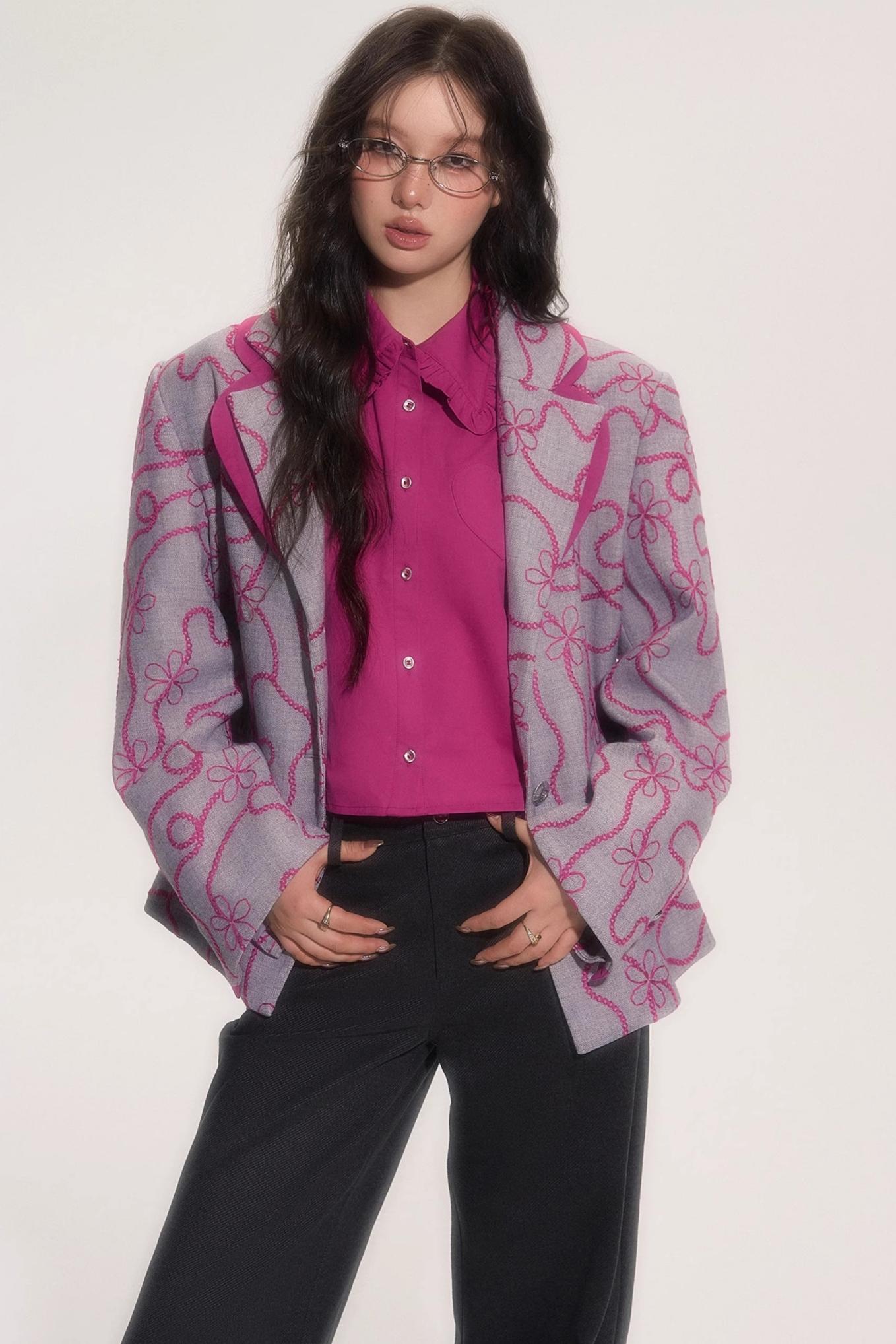 Sweetheart Loose Long-Sleeved Shirt