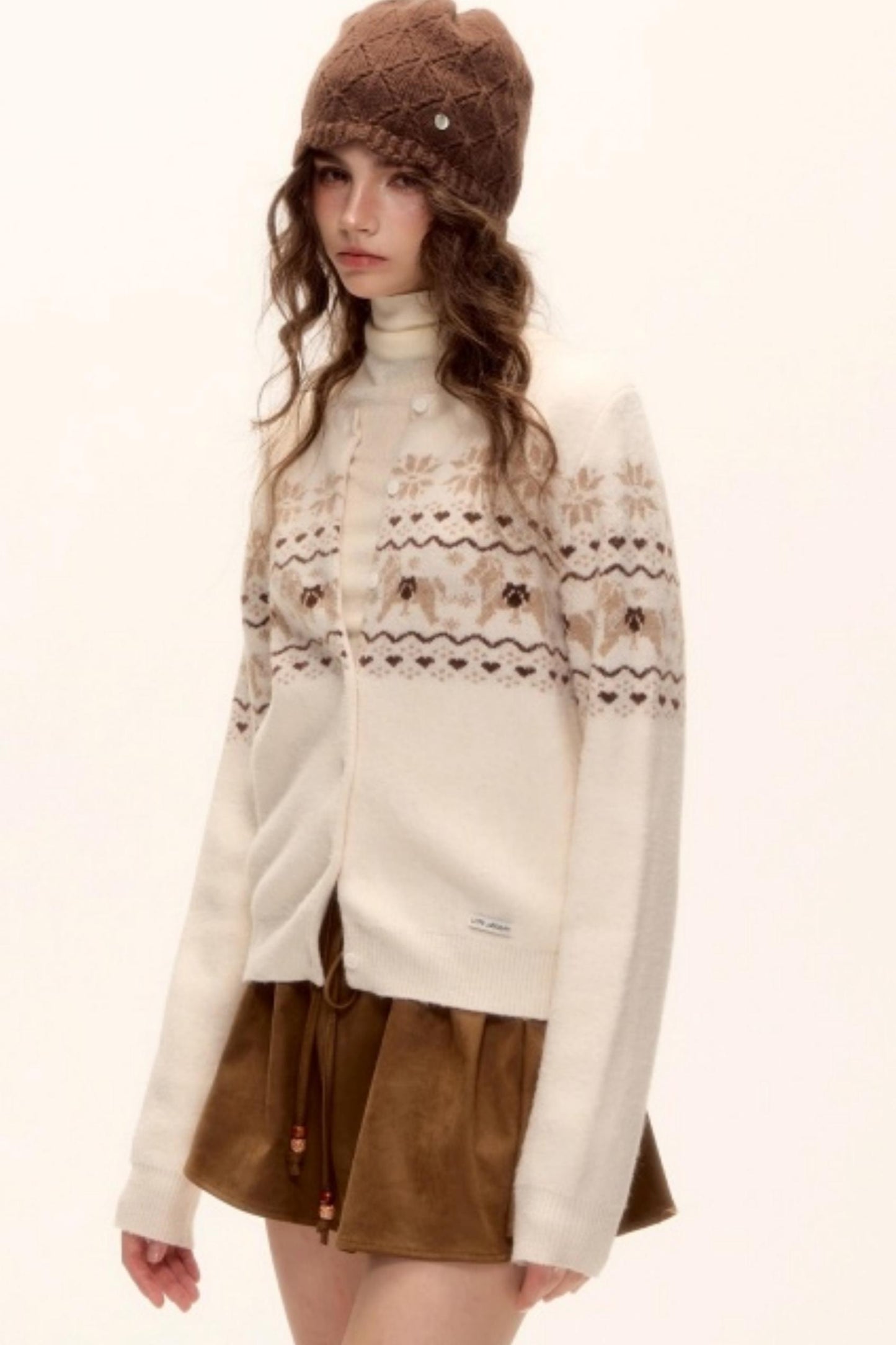 Fair Isle Wool Cardigan Set-Up