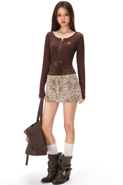 Slim-Fit Knit Pom-Pom Top