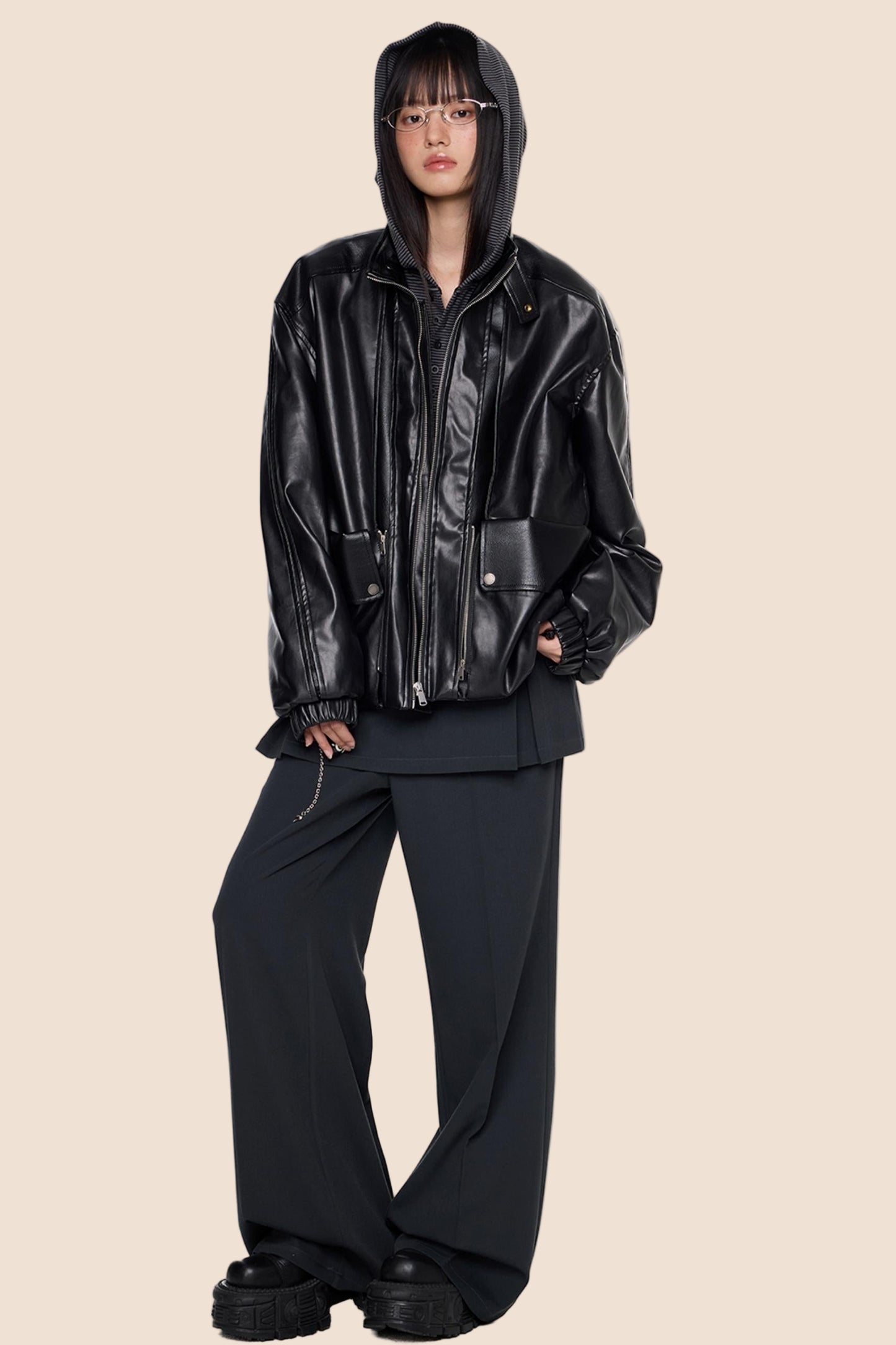 Autumn Vintage PU Leather Jacket