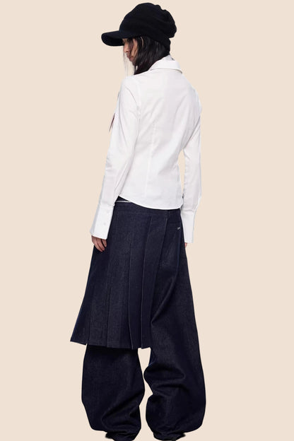 Plaid Retro Lace-Up Shirt