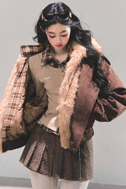 Plaid Padded Cotton Jacket