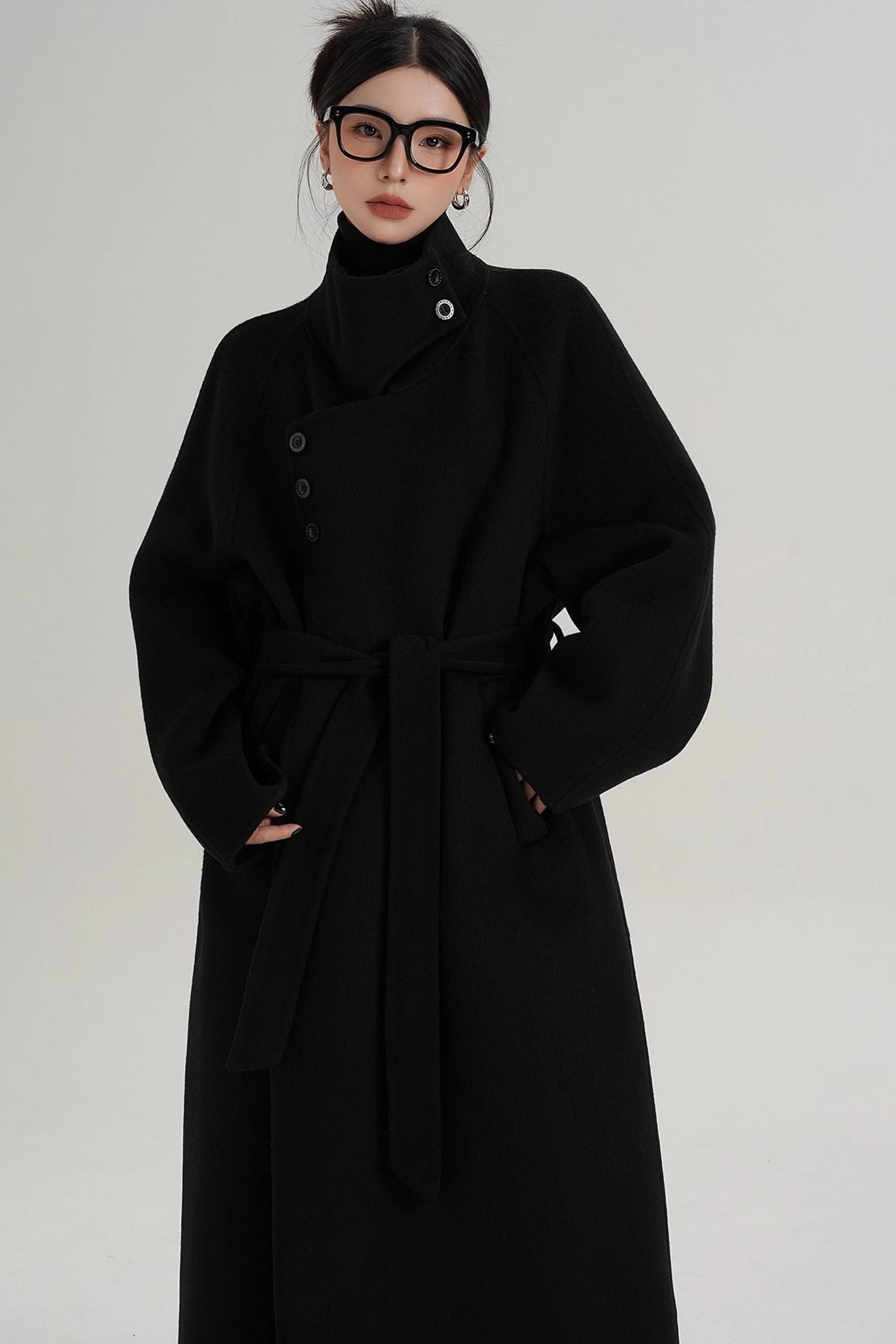 High Neck Wool Coat