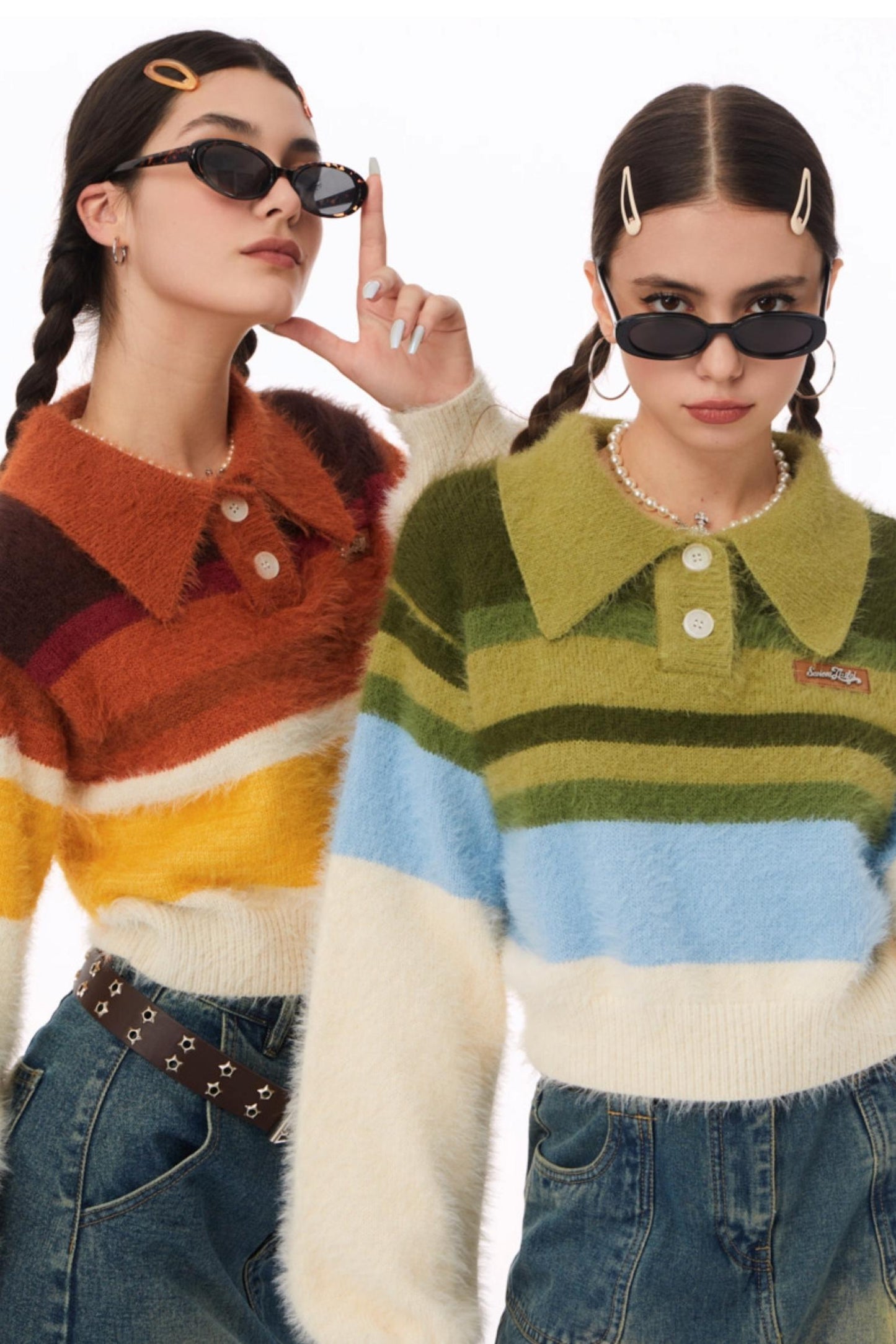 Lazy Retro Polo Neck Sweater