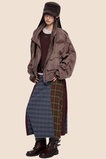 Autumn Drape Midi Skirt