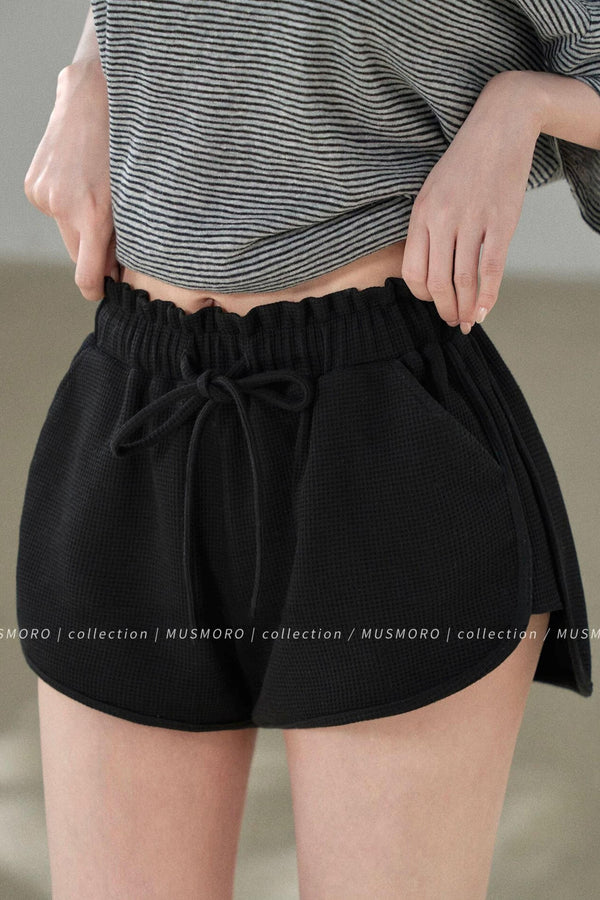 Pleated Floral Wide-Leg Shorts