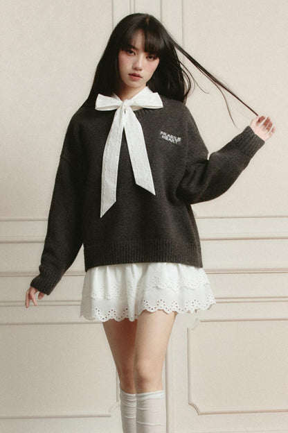 Fragileheart fragile store - Falling Star High School Koreanisch faul Atmosphäre Pullover lose geschichteten Top