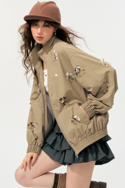 Autumn Cropped Flower Jacket