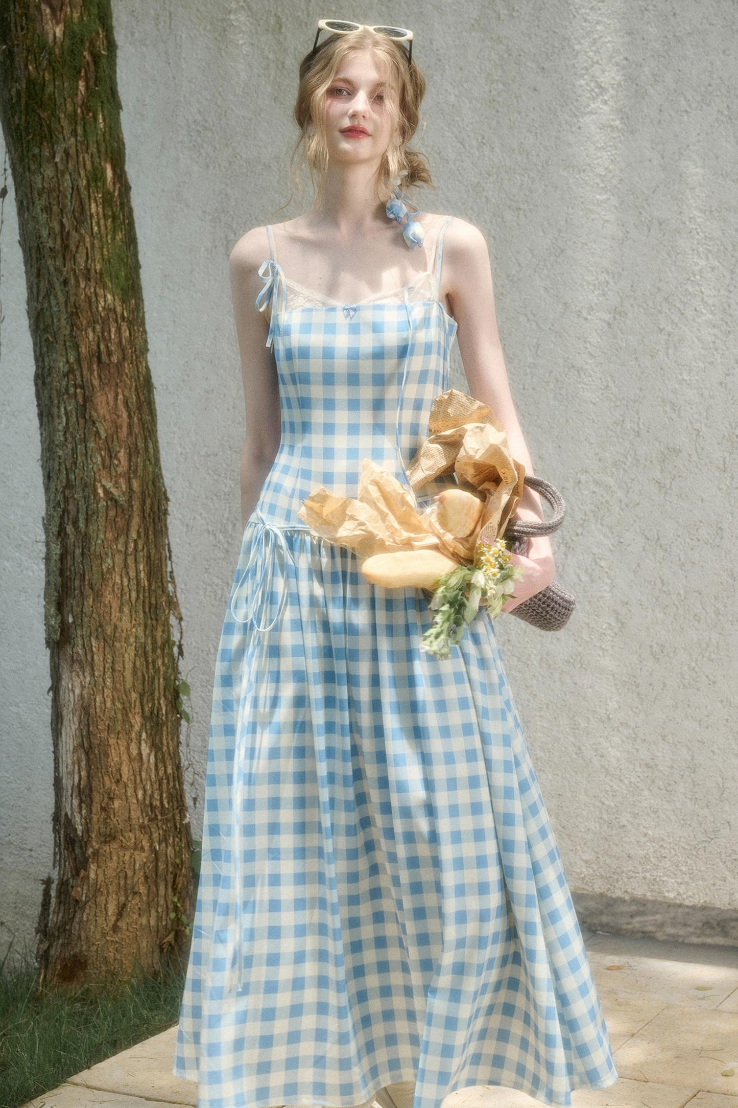 Galaxy Blue Pleated Sundress