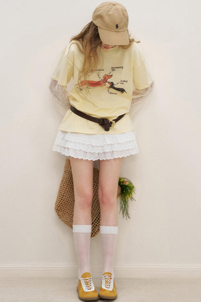 Floral Lace Cake Skirt