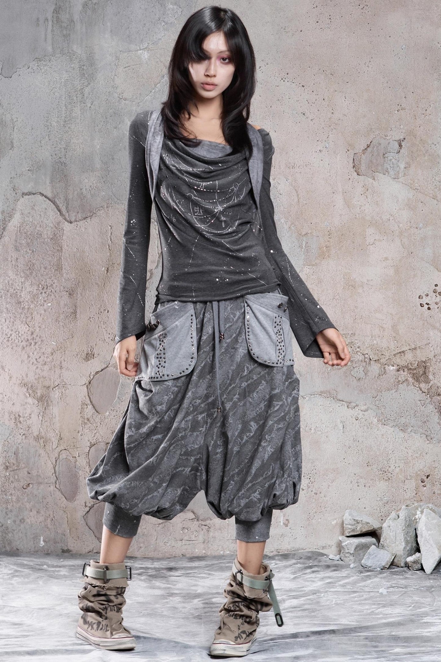 Diamond Collar Knit Top