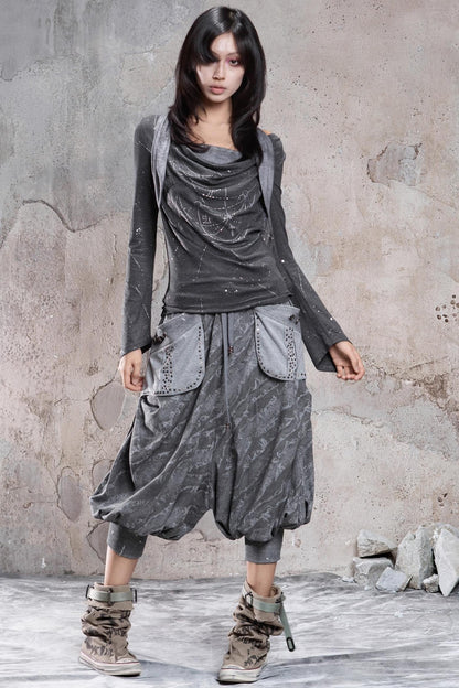 Diamond Collar Knit Top