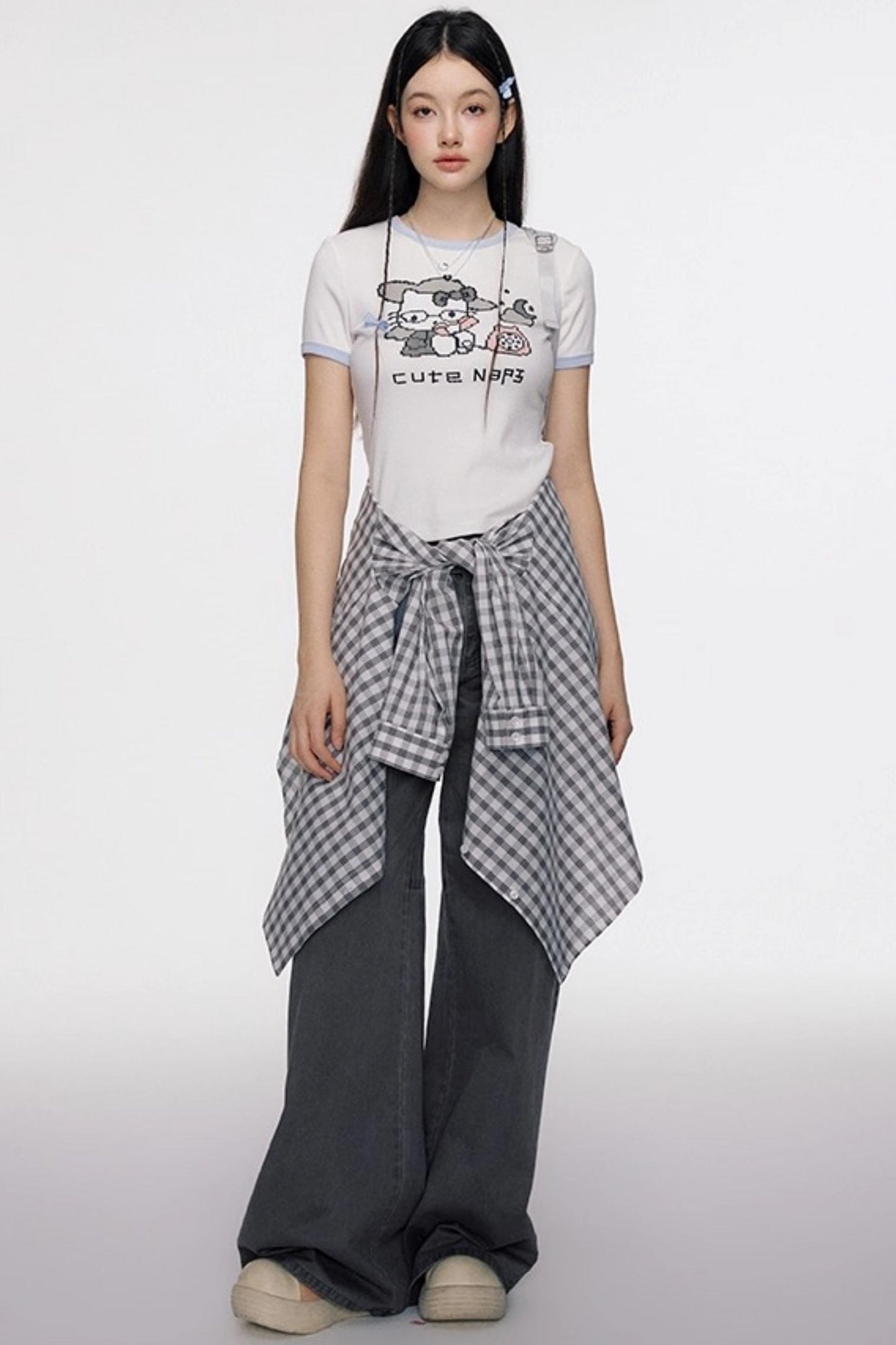 Original Cartoon Print Crop Top