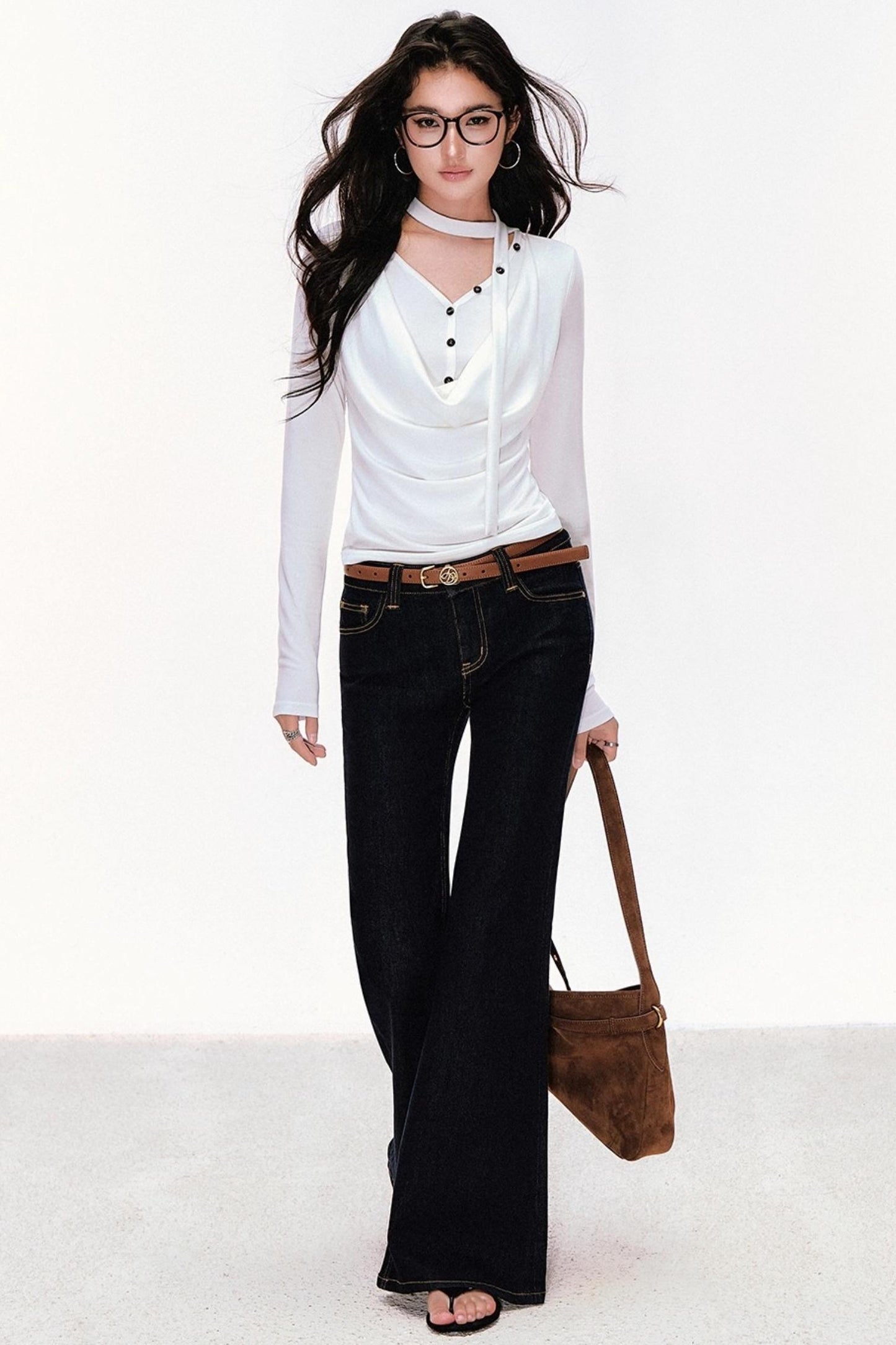 Retro Cow Slim Flare Jeans