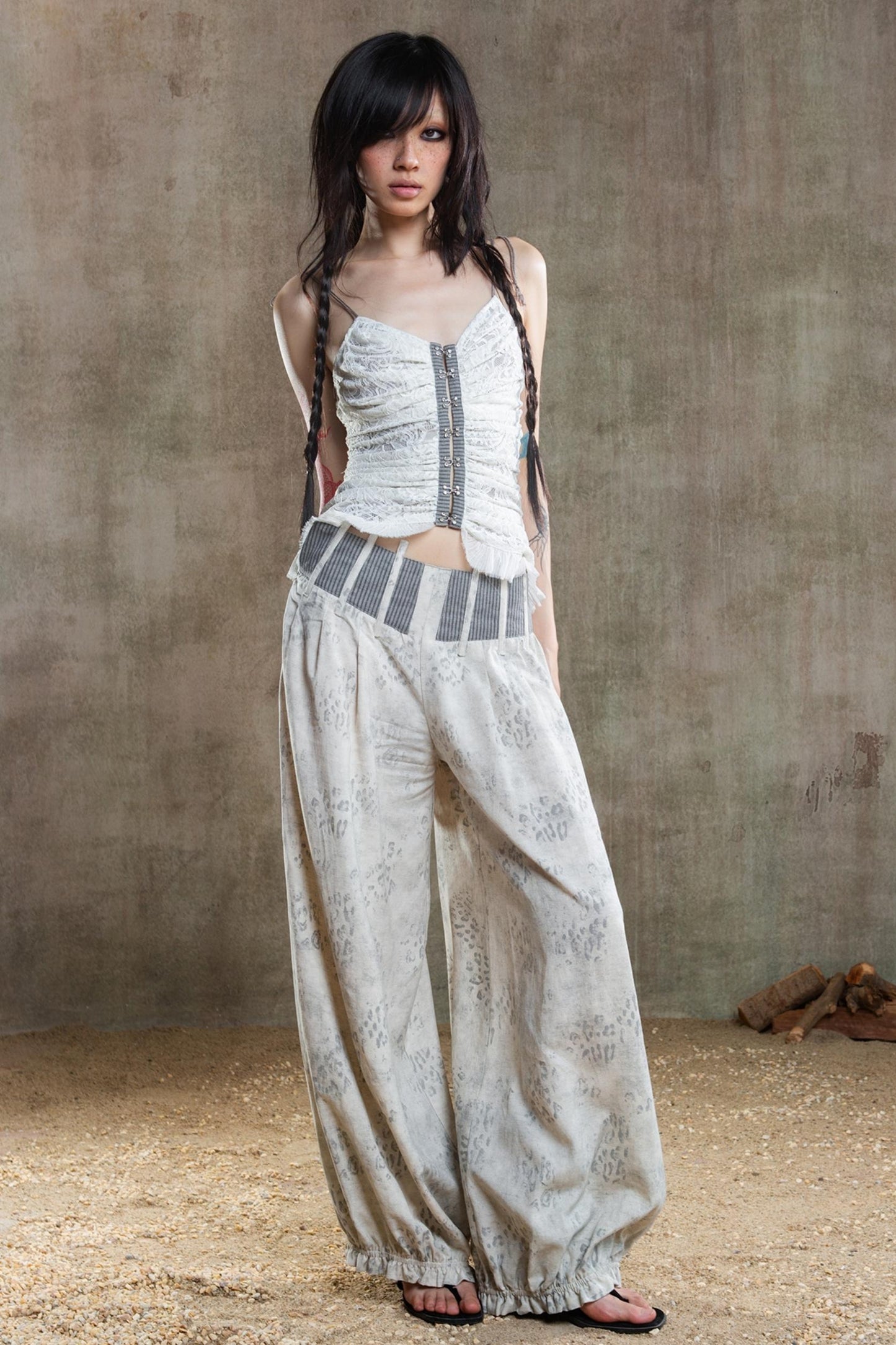 Retro Fishbone Pants