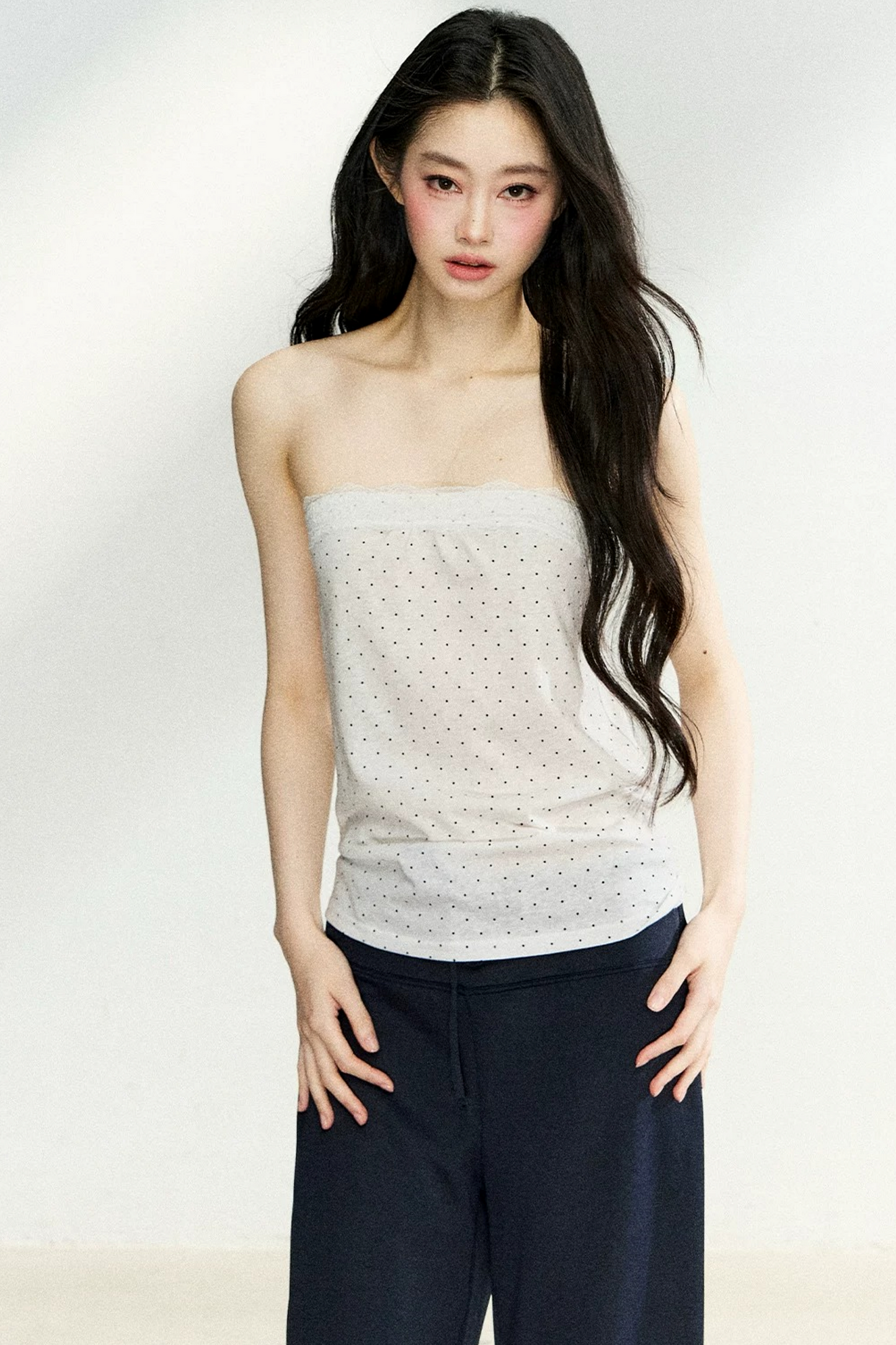 Polka Dot Tube Cardigan Set-Up
