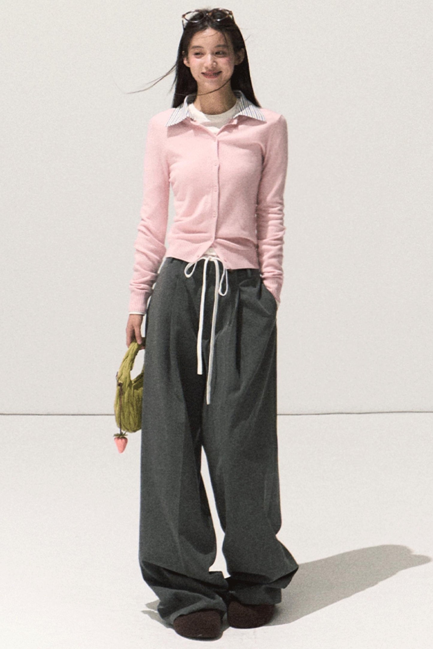 Linear Drape Slacks Pants