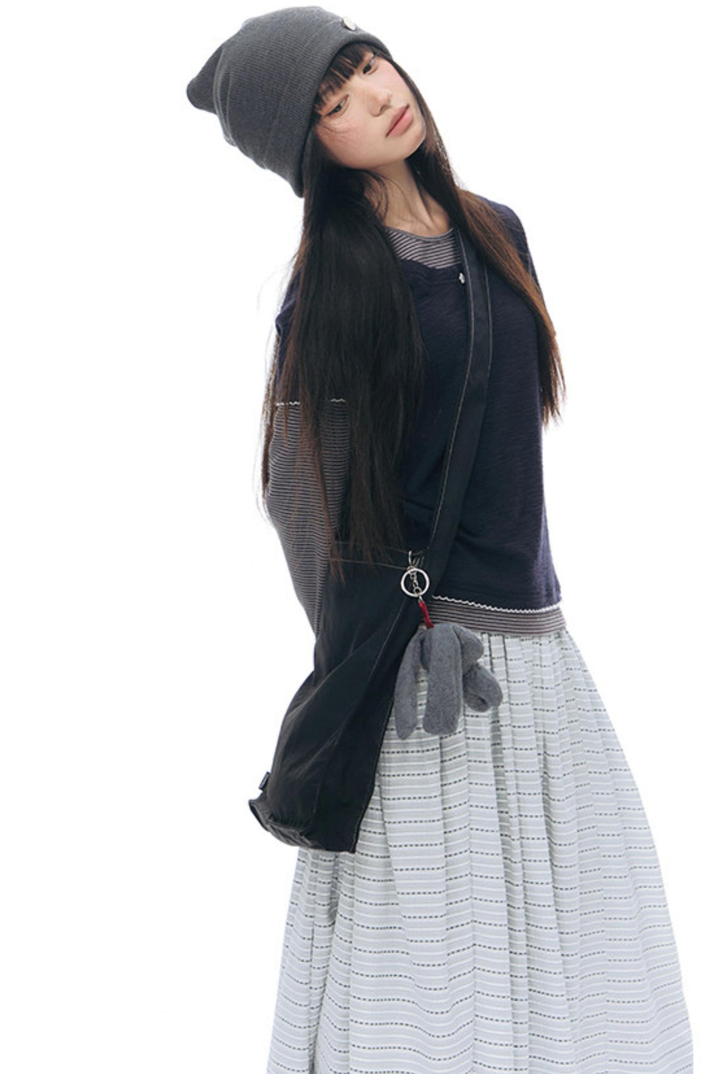 Retro Plaid Umbrella Skirt