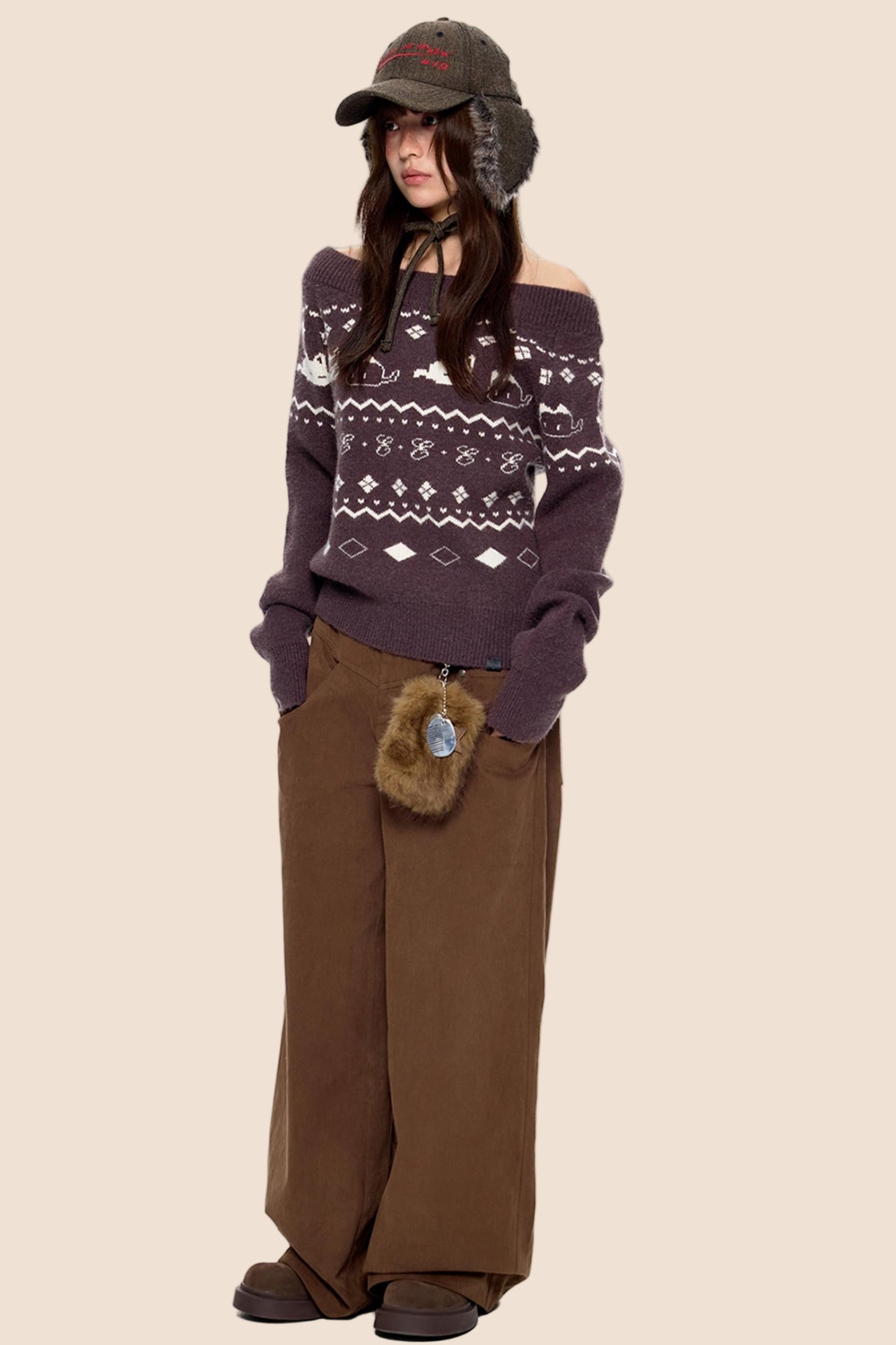 Fair Island Print Knit Sweater