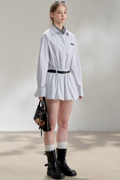 Sweater Shawl Plaid Shirt Dress