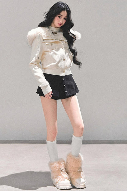 Black Autumn A-Line Shorts