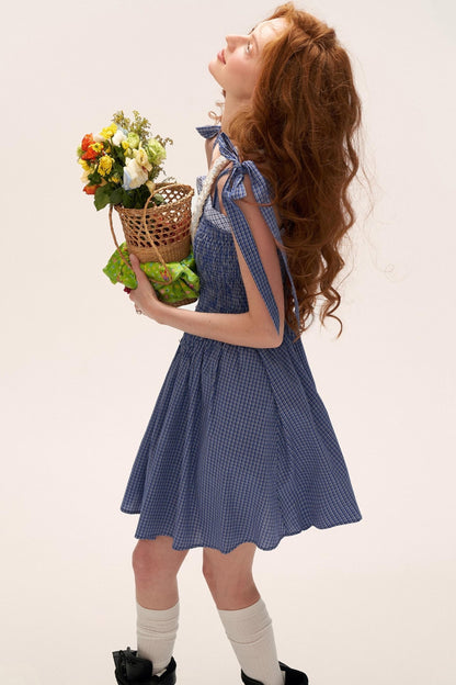 French Striped Bow Sundress