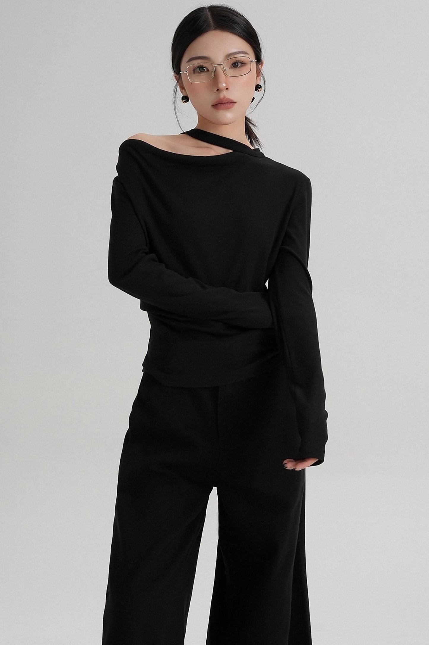 High-End Design Long-Sleeved T-Shirt Top