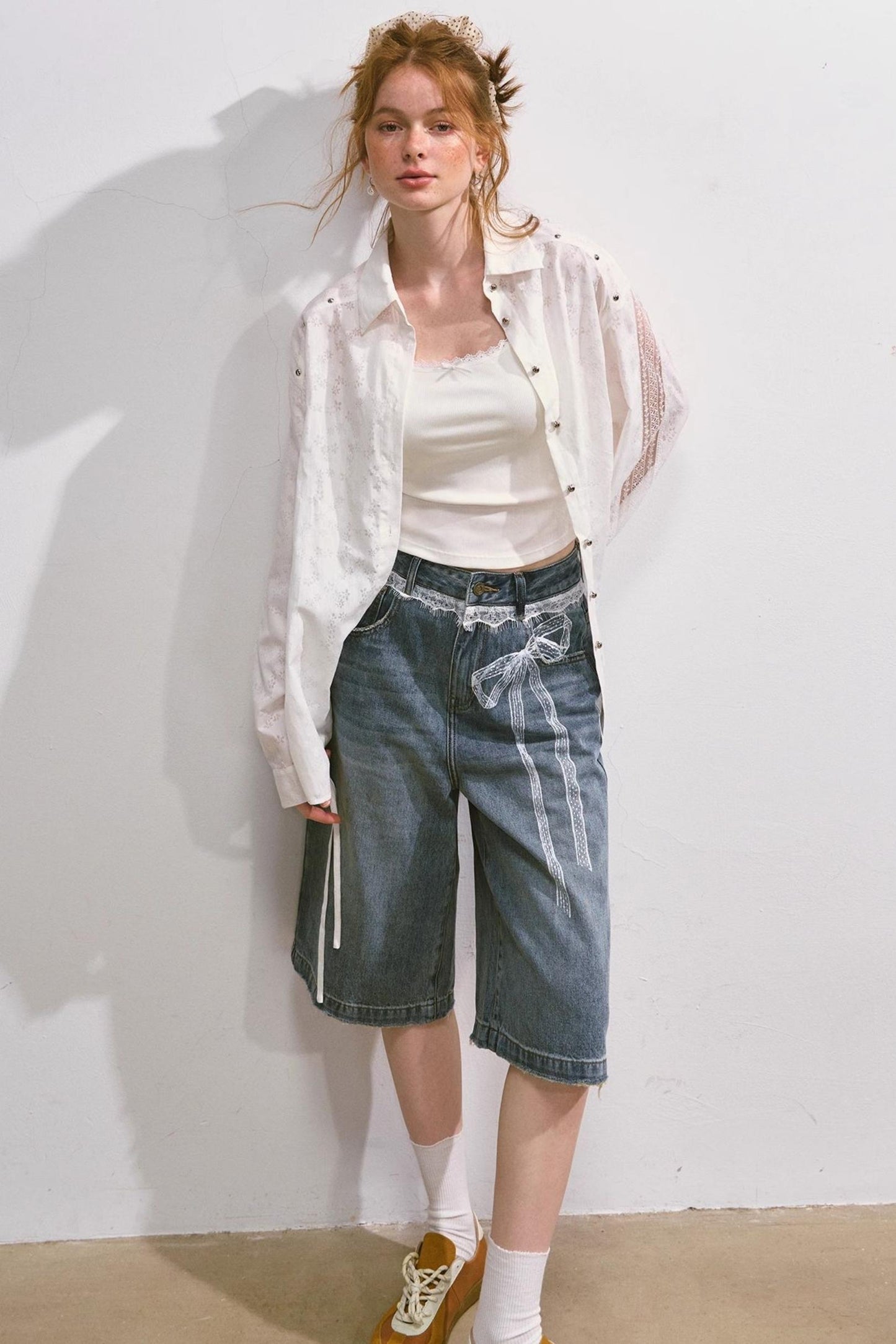 Summer Wide-Leg Denim Pants