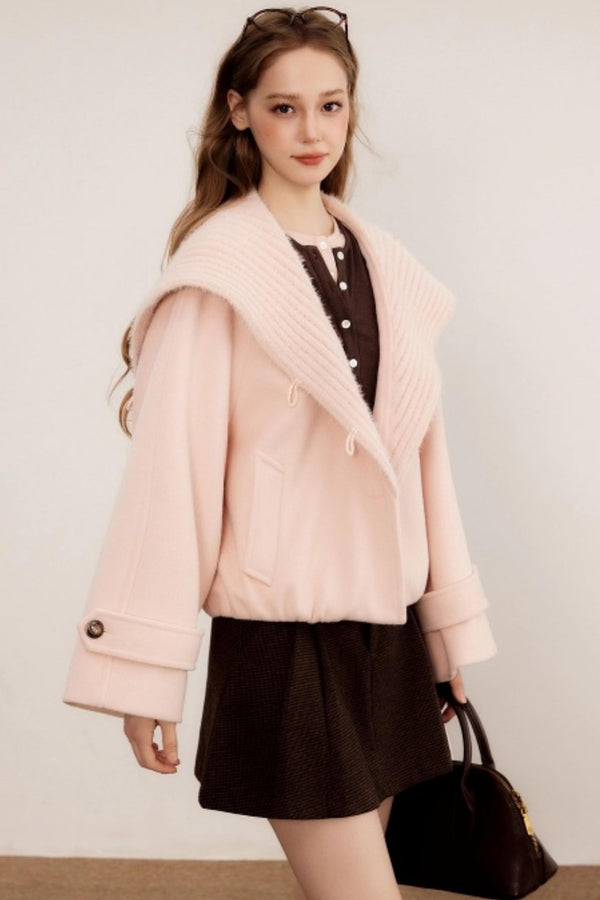 Woolen Shawl Collar Coat