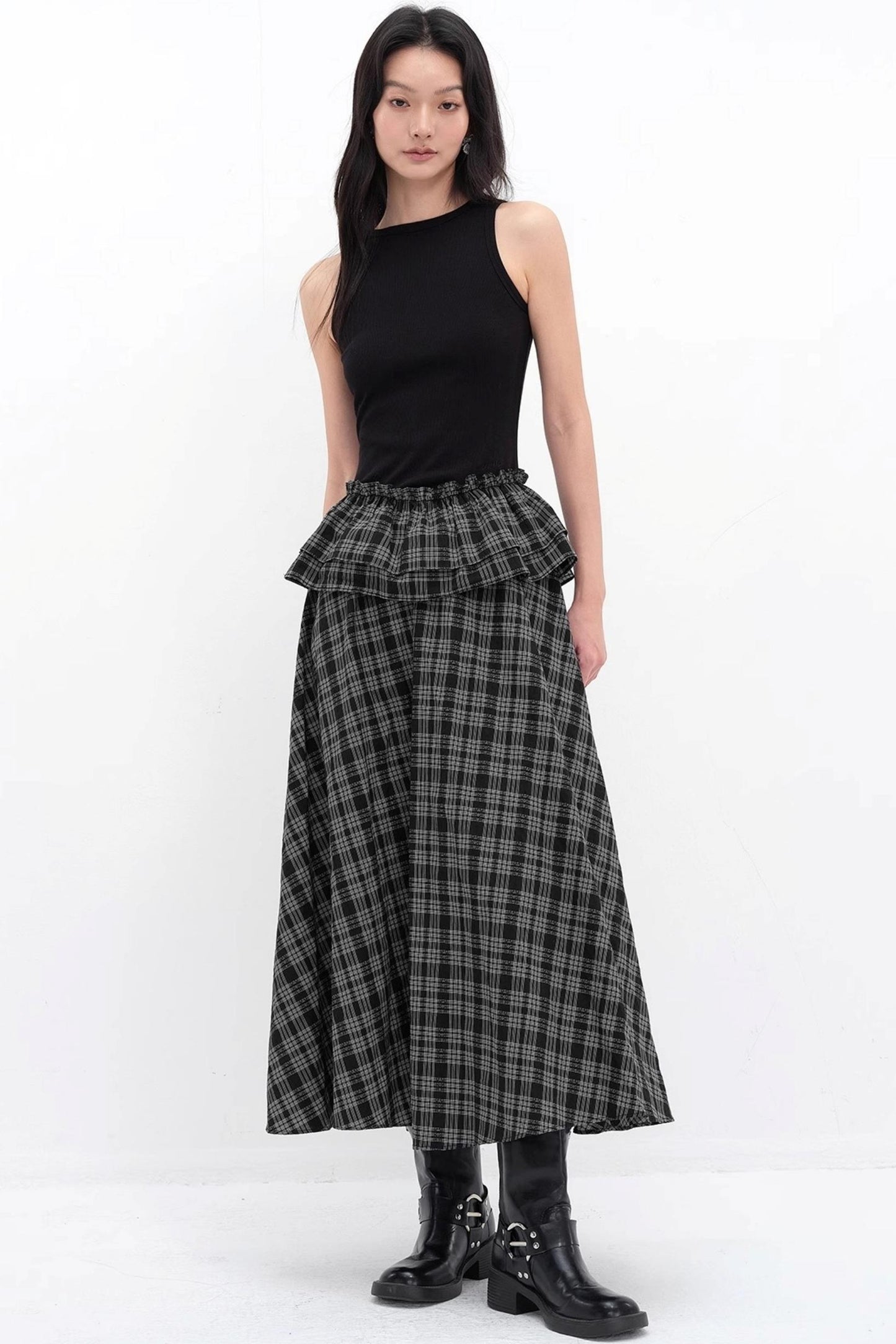 V-Lace Patchwork A-Line Dress