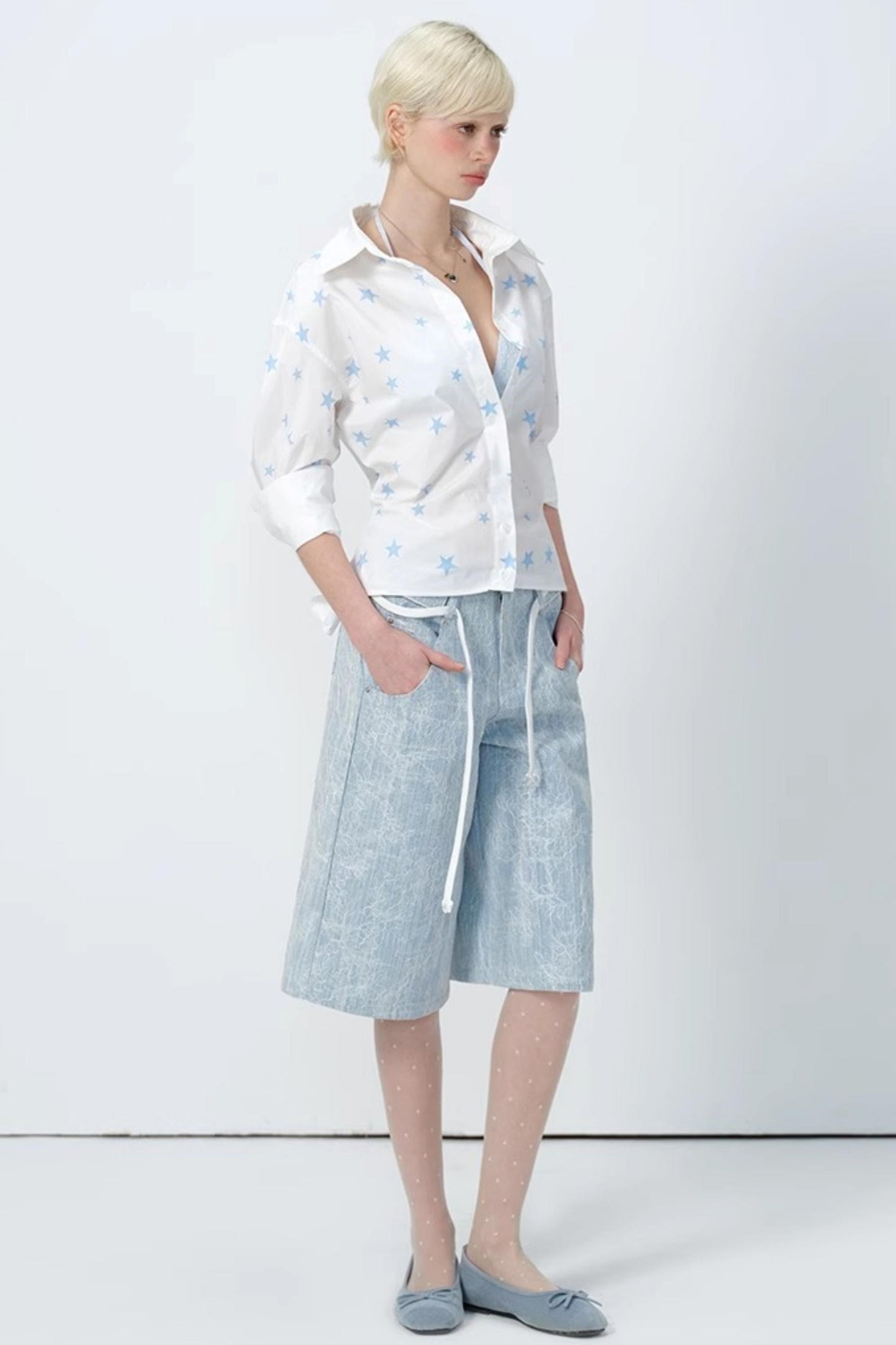 Summer Lace High-Waist Wide-Leg Pants