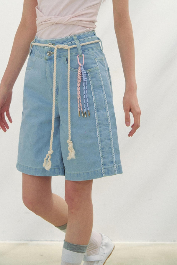 Vintage Lace Denim Pants