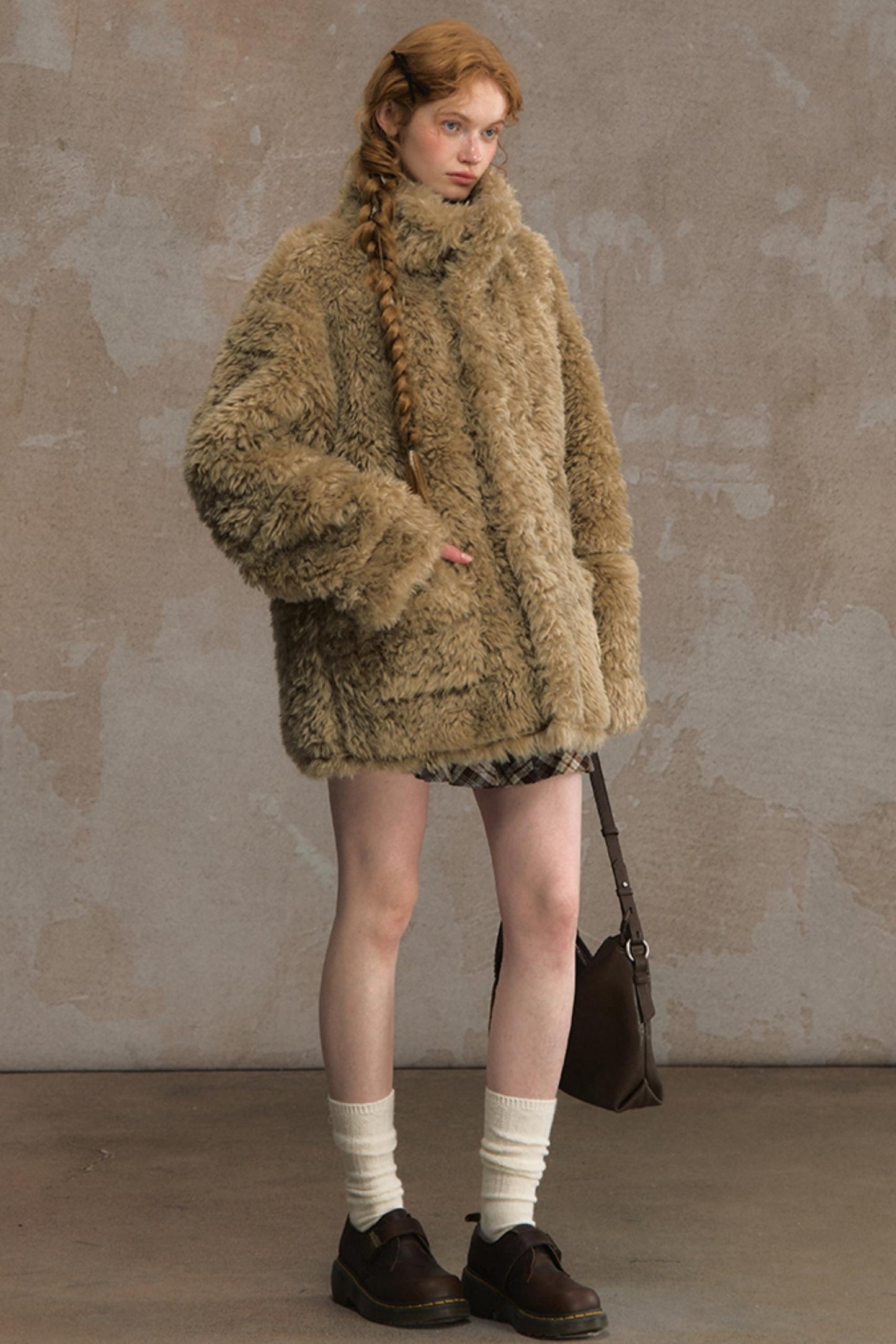 Winter Lamb Fur Deer Skin Jacket