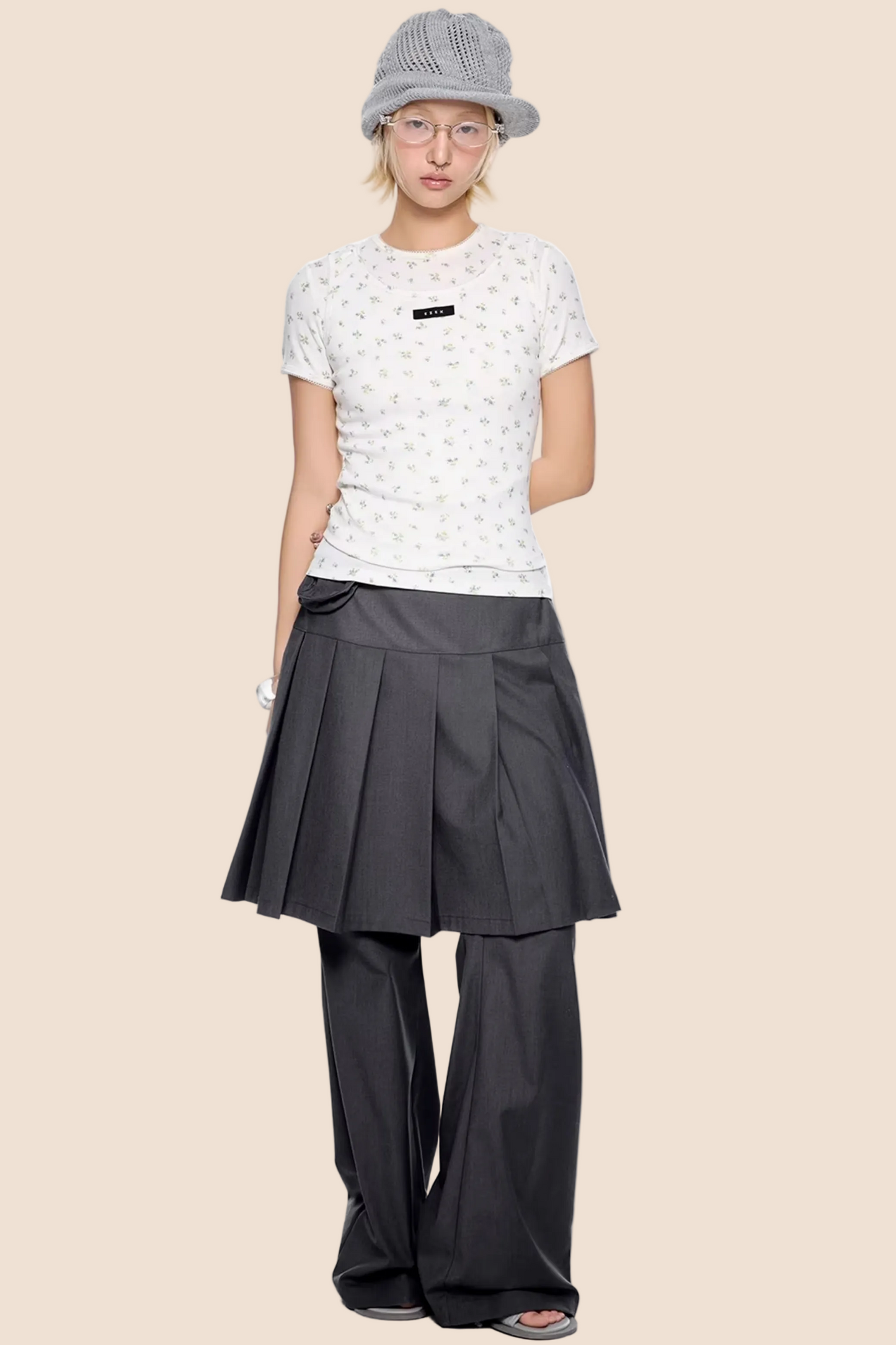 Blumenmuster Retro Top