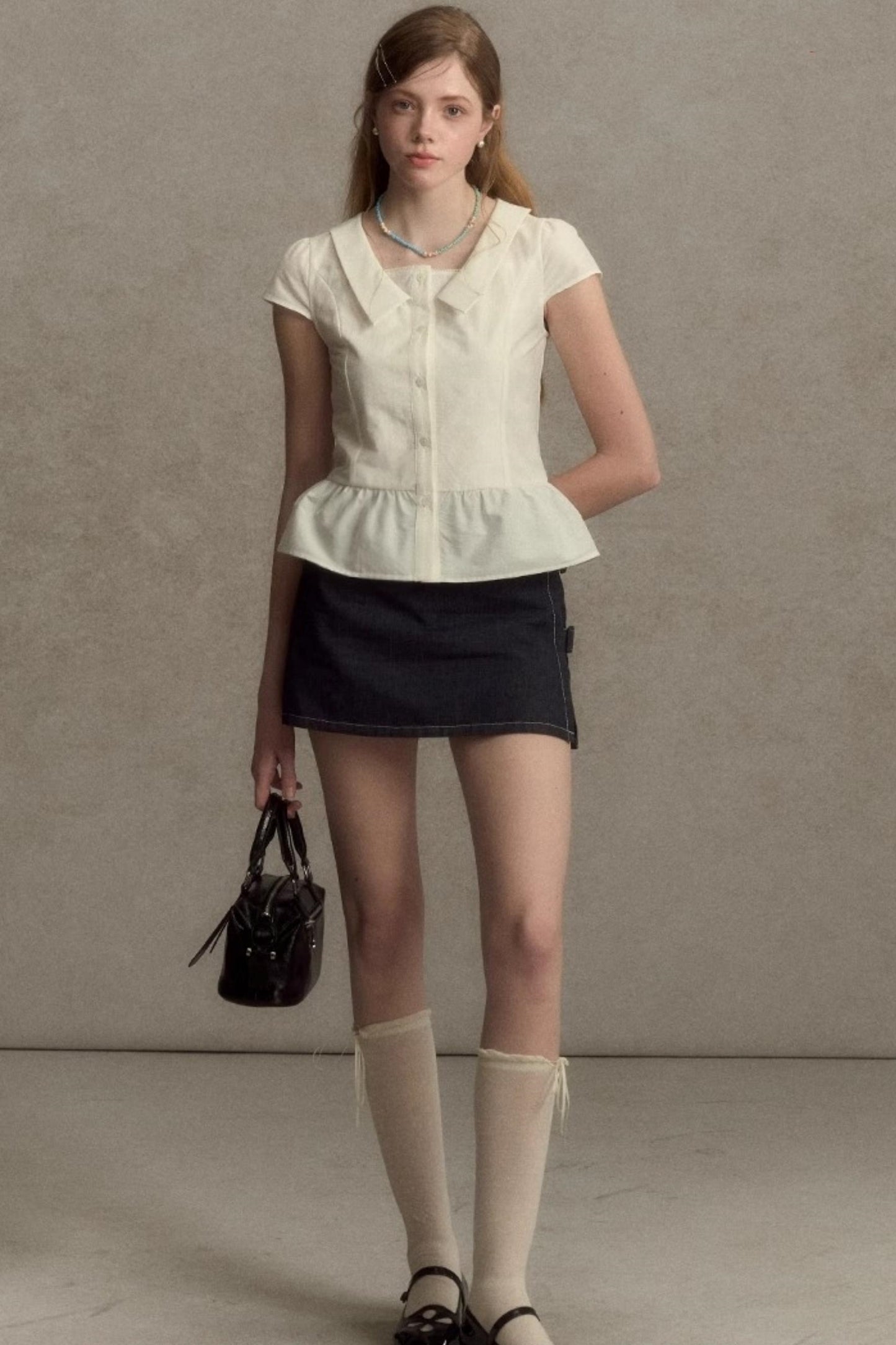 Summer Plaid Sleeve Top