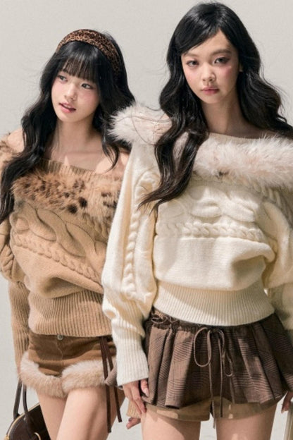 Tea Fragrance Mohair Sweater