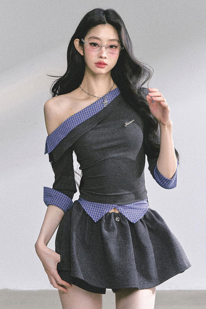 Gray Tone Striped T-Shirt