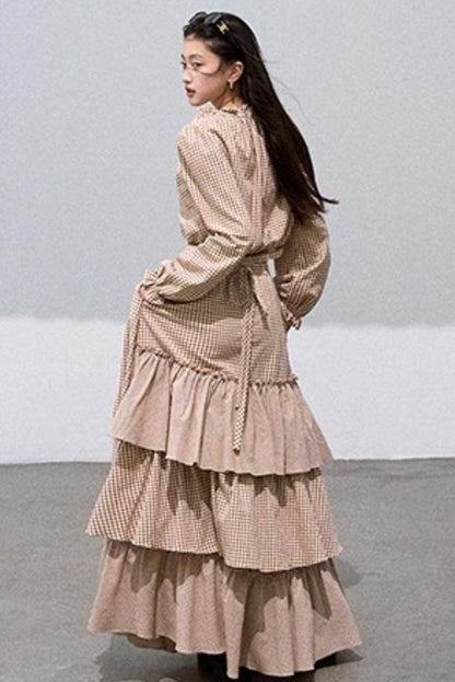 Preppy Cotton Strappy Cake Skirt Set-Up