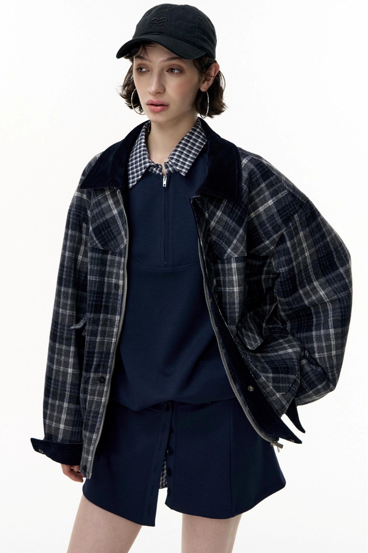 Patchwork Pullover Sweatshirt Set-Up