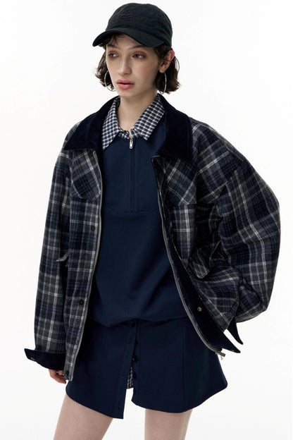 Patchwork Pullover Sweatshirt Set-Up