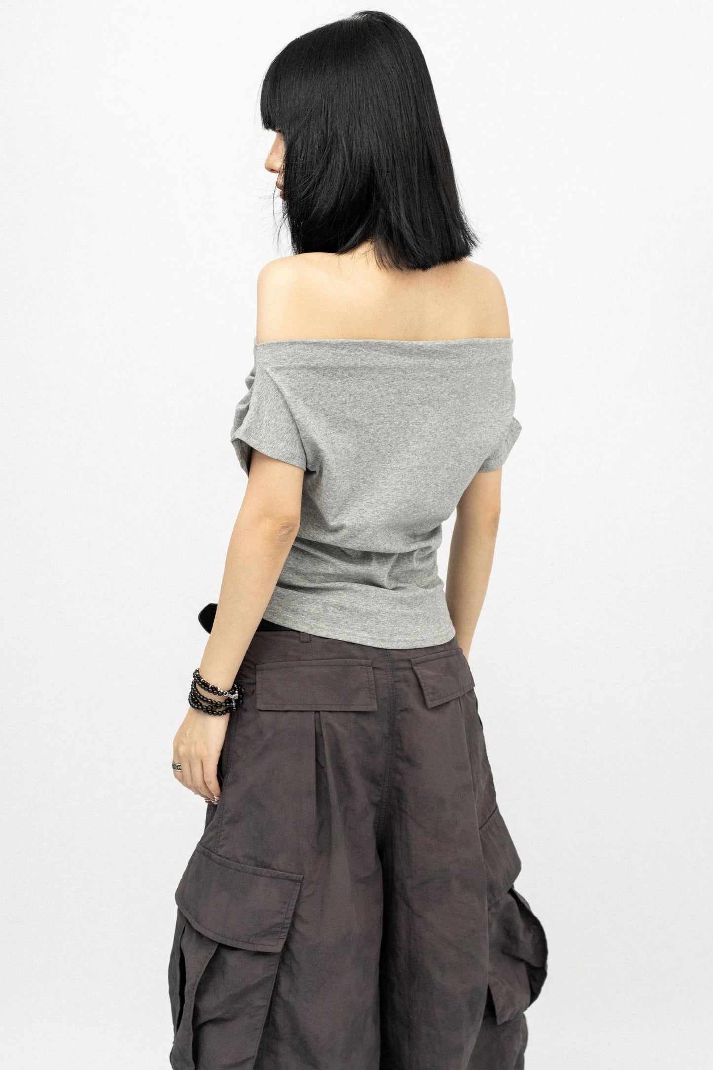 Summer Shoulder Letters T-Shirt