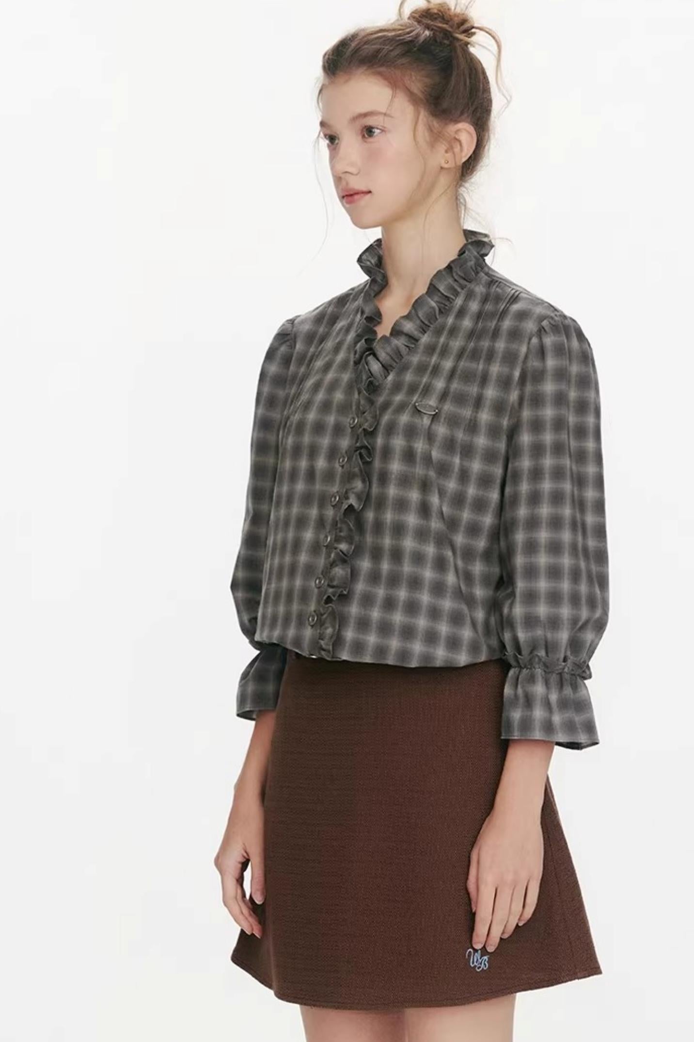 Flower Day Plaid Shirt