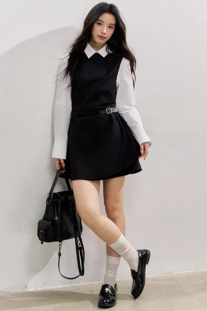 Sunset Leather Shirring Dress