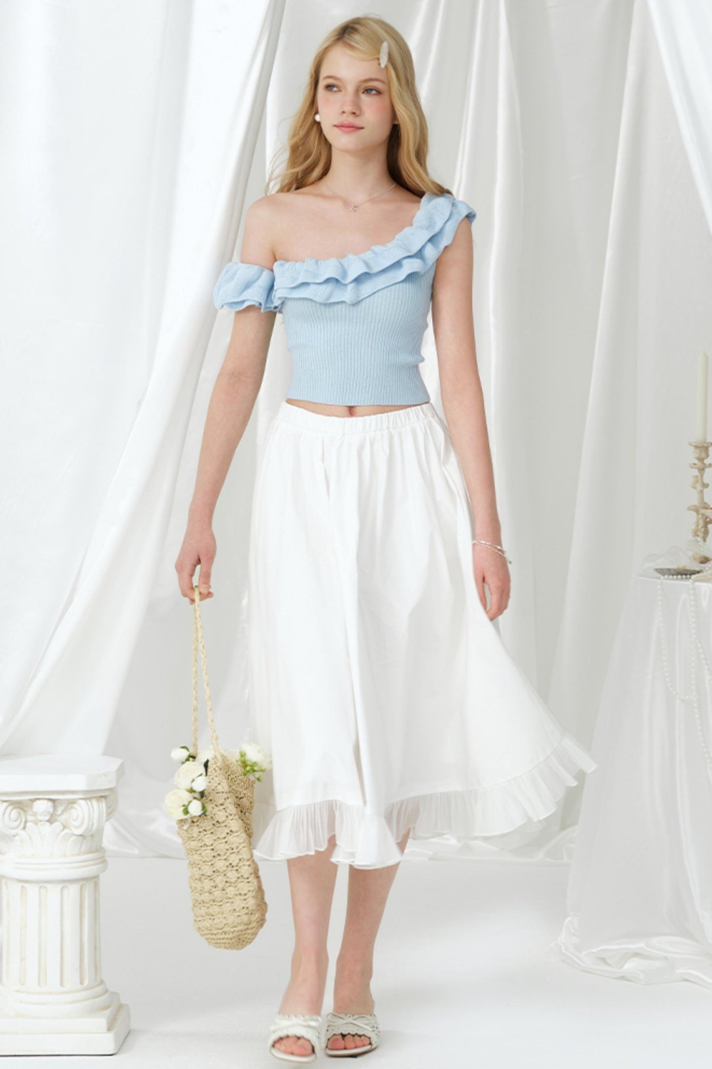 One-Shoulder Knit Top